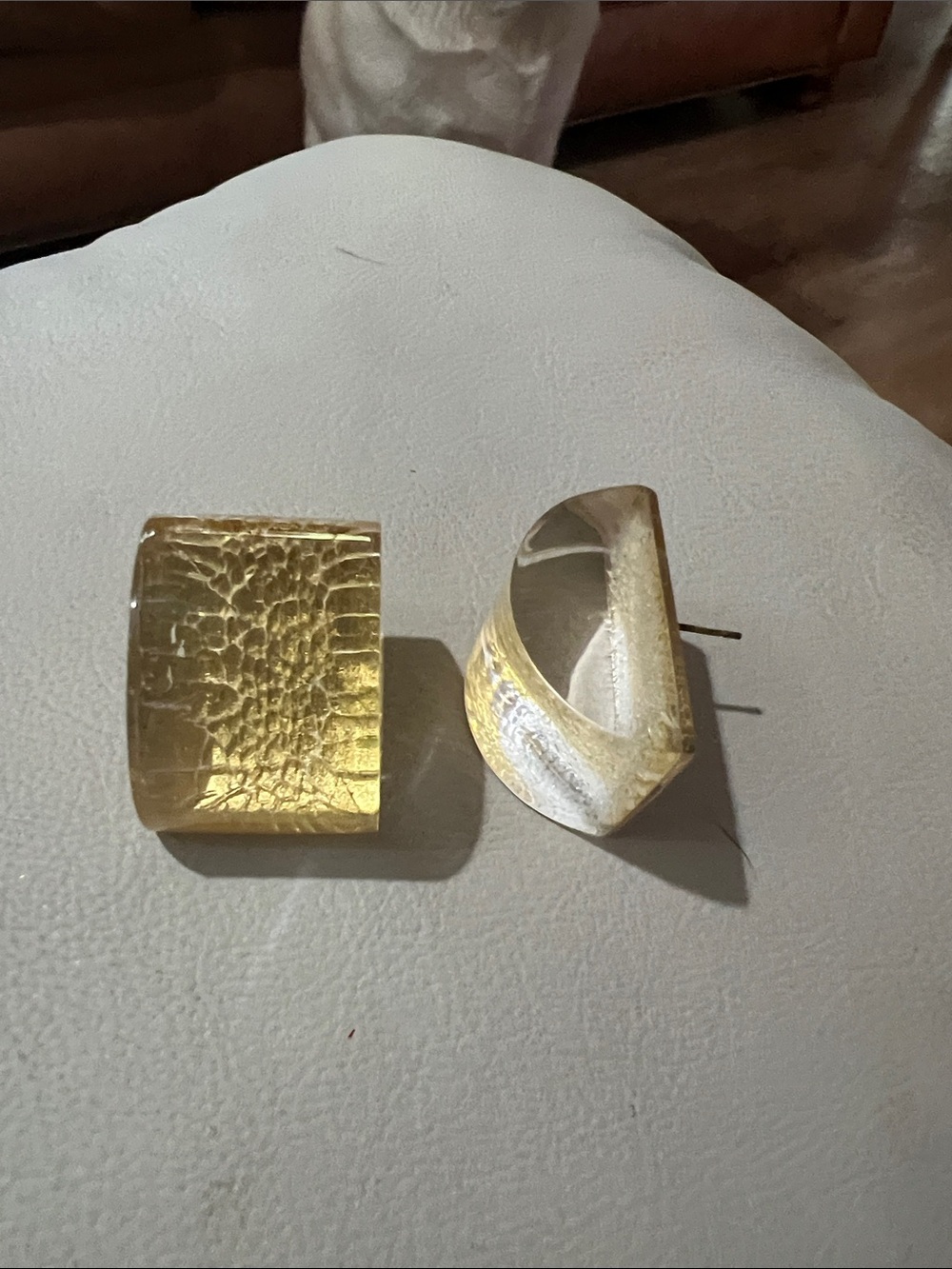 Laurent Guillot Lucite Pierced Earrings EEEUC